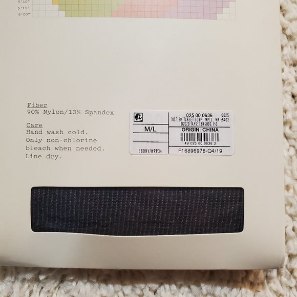 A New Day Fashion Tights Black M/L - Picture 2 of 3